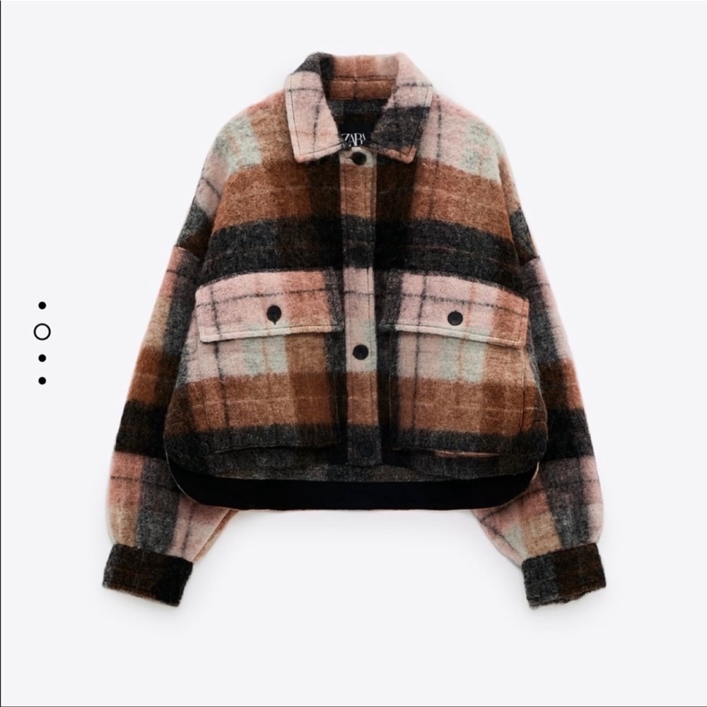 Zara Plaid Cropped Shacket - XS - Sold Out Online